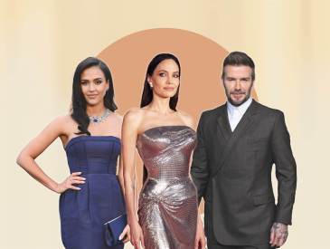Jessica Alba, Angelina Jolie, & David Beckham