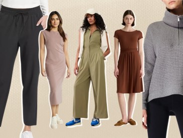 Office-appropriate athleisure options are available from brands like Target, Public Rec, Athleta, Quince, and Sweaty Betty.