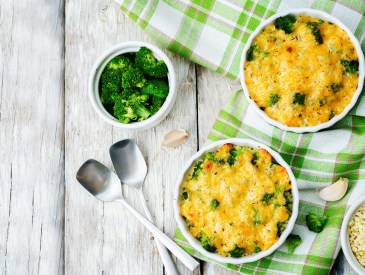 millet casserole with broccoli and cheese
