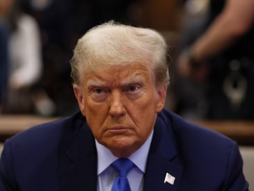 NEW YORK, NEW YORK - NOVEMBER 06: Former President Donald Trump sits in the courtroom during his civil fraud trial at New York State Supreme Court on November 06, 2023 in New York City. Trump is scheduled to testify in the civil fraud trial that alleges that he and his two sons Donald Trump Jr. and Eric Trump conspired to inflate his net worth on financial statements provided to banks and insurers to secure loans. New York Attorney General Letitia James has sued seeking $250 million in damages. His sons testified in the trial last week and his daughter Ivanka Trump is scheduled to testify on Wednesday after her lawyers were unable to block her testimony.  (Photo by Brendan McDermid-Pool/Getty Images)