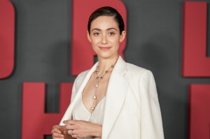 Emmy Rossum at the New York premiere of Netflix's "Leave the World Behind" held at The Paris Theater on December 4, 2023 in New York City. (Photo by John Nacion/Variety via Getty Images)