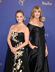 Reese Witherspoon and Laura Dern at the 76th Primetime Emmy Awards held at Peacock Theater on September 15, 2024 in Los Angeles, California.  (Photo by Michael Buckner/Variety via Getty Images)