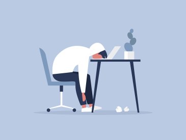 sad teen at computer