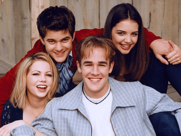 Michelle Williams, Joshua Jackson, James Van Der Beek & Katie Holmes in 'Dawson's Creek'