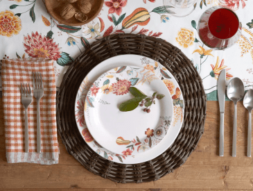 Sur La Table Autumn Botanical Dinner Plate, Thanksgiving entertaining